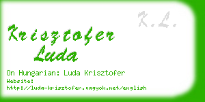 krisztofer luda business card